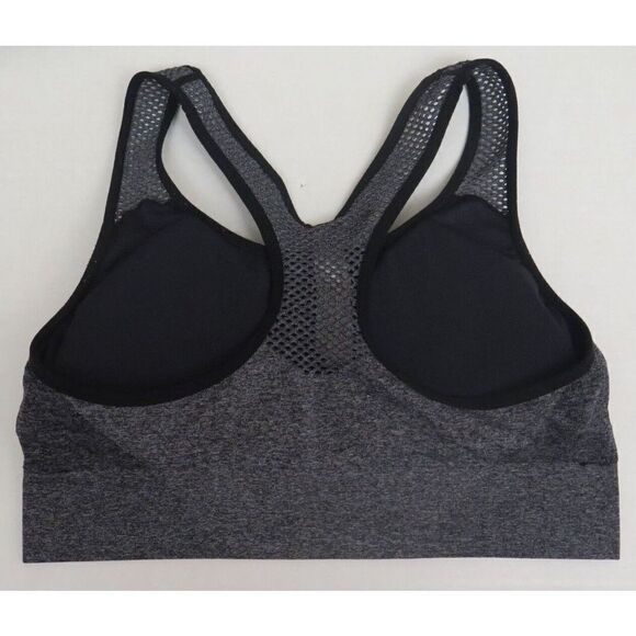Victoria's Secret Womens Sz M Gray Heather Seamless Unlined Racerback Sports Bra - Picture 6 of 8